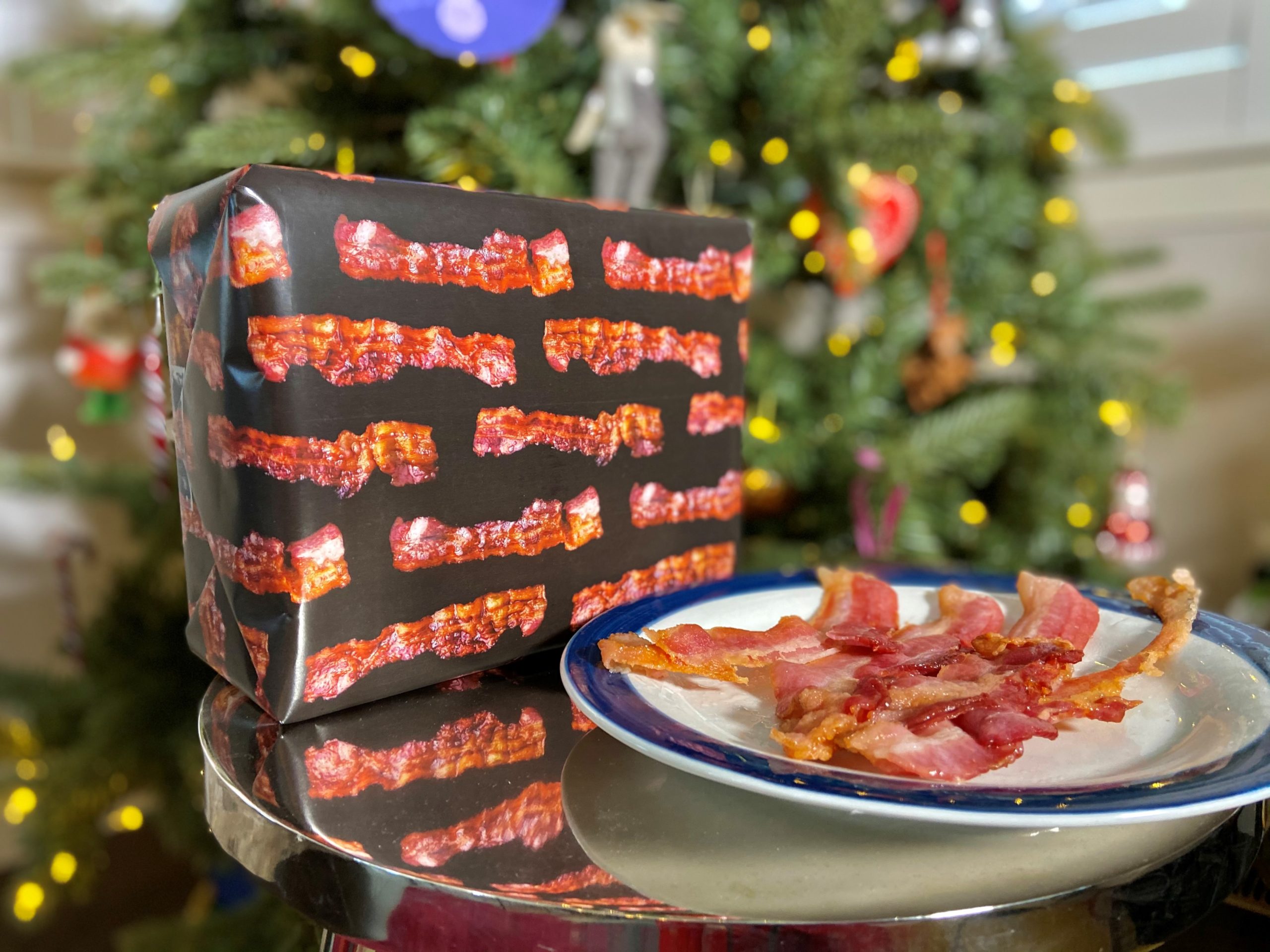 Bacon Scented Wrapping Paper - Tailgating Challenge