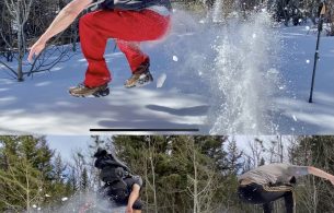 snow broad jump challenge