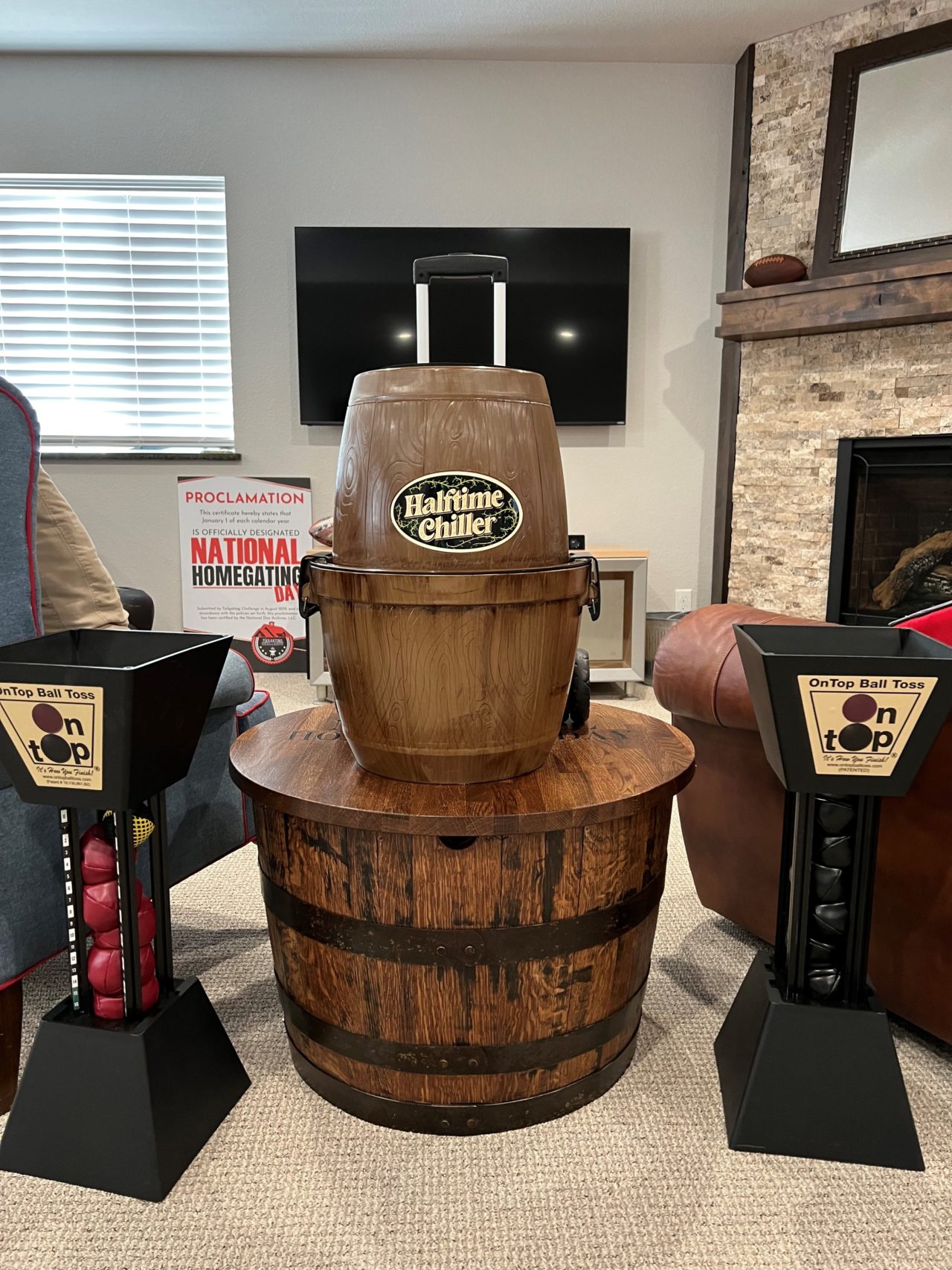 Halftime Chiller Whiskey Barrel Cooler Review Tailgating Challenge