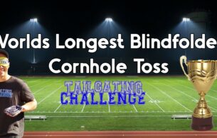 world record blindfold cornhole toss